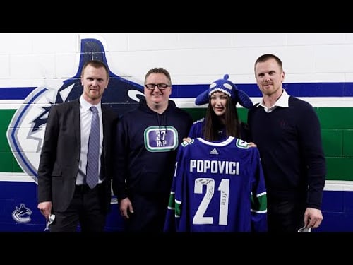 Nadia Popovici Gets Gift From Sedin Twins