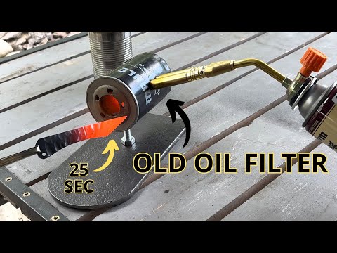 How to Make a Mini Forging Furnace from an Old Oil Filter