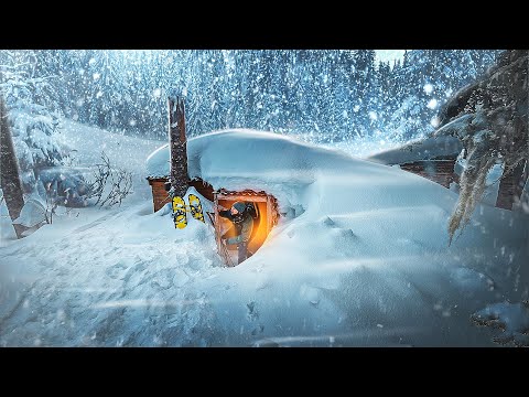 A HOUSE UNDERGROUND IN SNOW CAPTIVITY - TOOK SHELTER IN A DUGOUT FROM A SNOWSTORM