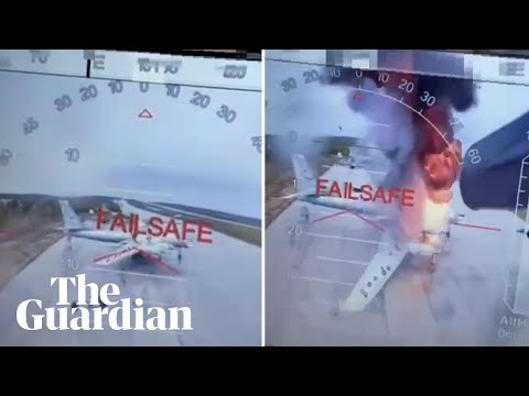 Footage shows major Ukrainian drone attack on Russian bombers