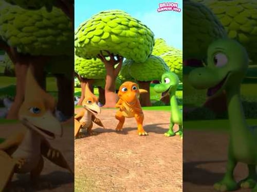 Teamwork Helps Baby T-Rex Find Mama 💕 #teamwork #familylove #kidsmoralstory #trex