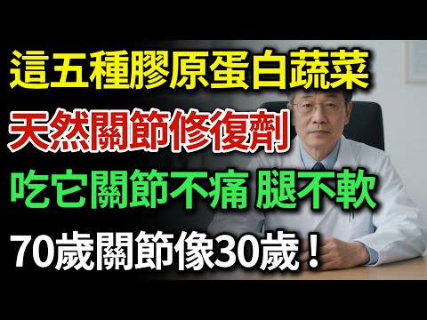 別再吃豬腳補膠原蛋白了!這5種蔬菜才是“天然關節修復劑”,簡直就是關節膝蓋的救星!每天吃一點,軟骨自動長回來,70歲關節像30歲!|健康Talks|膠原蛋白|關節疼痛|關節修復|食療養生|健康飲食