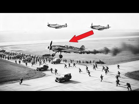 當他的戰機在盟軍防線上耗盡燃料——這時一架美國P-51戰鬥機做出了不可思議的事情...