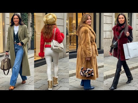 Milan Holiday’s Winter Street Style Fashion 2025 • Milanese Christmas Season Street Outfit❄️