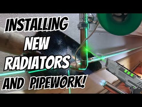 Installing new radiators and pipework! #asmr #plumbing
