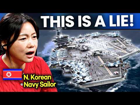 North Korean Navy Sailor is scared by US Aircraft Carriers