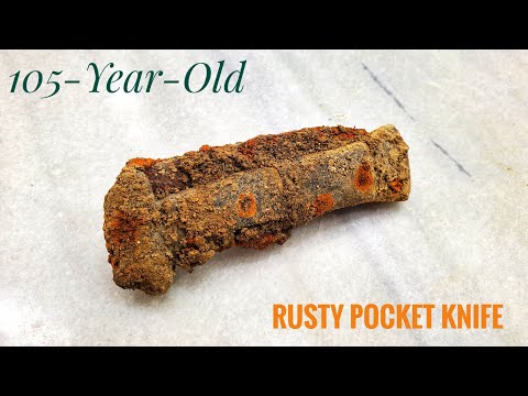 Restoration of a 105-Year-Old Rusty Pocket Knife | 15 MIN RESTORATION