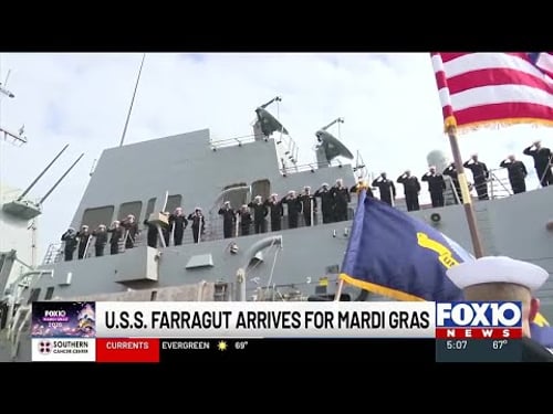 USS Farragut arrives in Mobile to more jovial reception than vessel’s namesake got