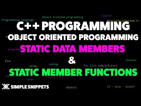 Static Data Members in C++ & Static Member Functions in C++|C++ programming tutorials for Beginners