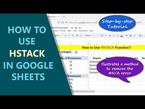 Google Sheets | HSTACK | Function | Formula | Example | Spreadsheet | Tutorial | Append Range