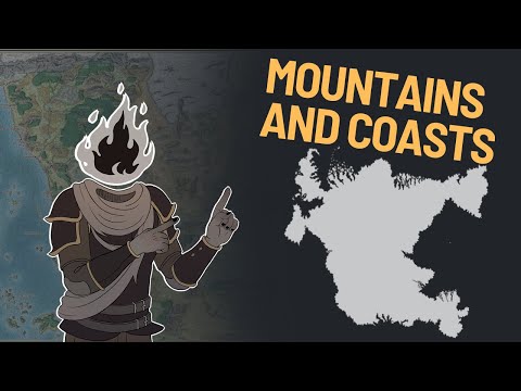 How to draw a Fantasy World Map from SCRATCH | Coastlines, Tectonic Plates and Mountains