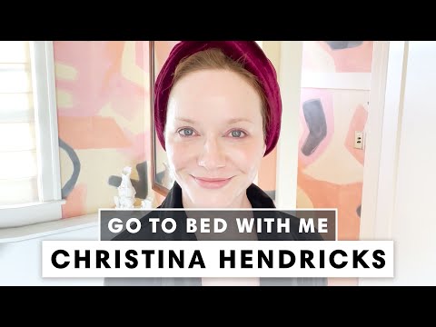 Christina Hendricks’ Nighttime Skincare Routine For Dry Skin | Go To Bed With Me | Harper’s BAZAAR