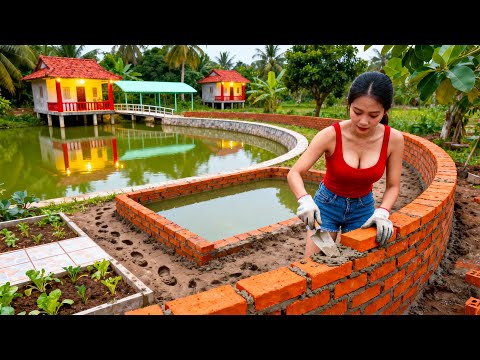 TIMELAPSE - Building Anti-Erosion Embankments for a 2-Storey House, Pouring the Foundation