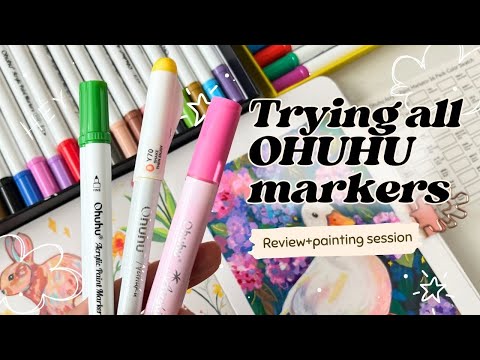 I Tried ALL Ohuhu Acrylic Markers So You Don’t Have To 🎨 Review + Relaxing Demo 🍃