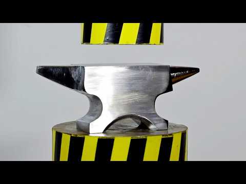 HYDRAULIC PRESS CRUSHES DURABLE OBJECTS