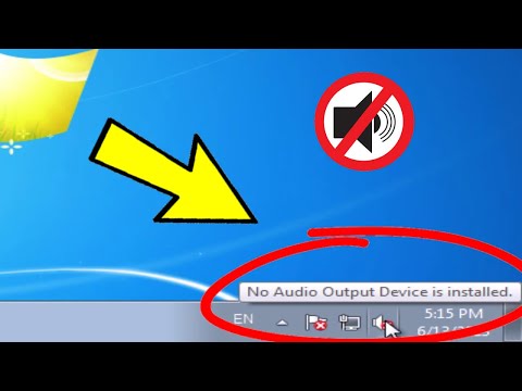 Fix No Audio Output Device is installed in Windows 7 | How To Solve no audio Sound Problem 🔇✅