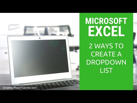 2 Ways to Create a Dropdown List in Excel
