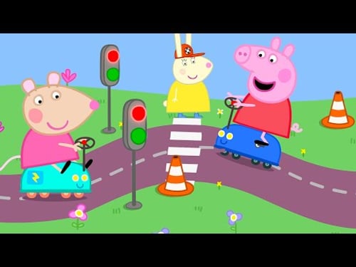 Peppa Pig Drives NEW Toy Car 🚗🏁 | Electric Cars Soft Play Centre | Full Episodes Cartoon |18 Minutes