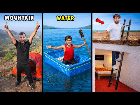 Surviving 24 Hours In Water - Air - Mountains | पानी, हवा, पहाड़… 24 घंटे हर जगह | Dare 5