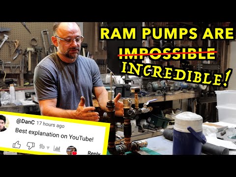 The Incredible Ram Pump. How it Pumps Water Without Electricity Or Fuel.