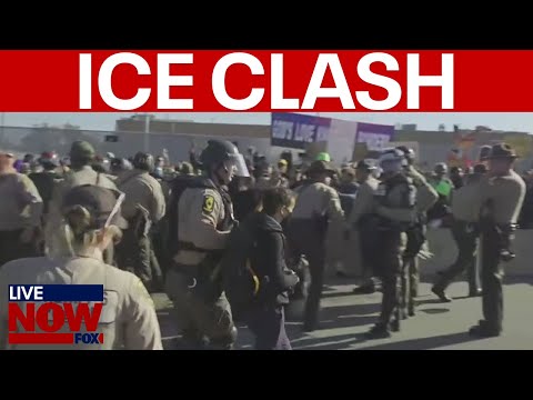 Broadview ICE facility protesters clash