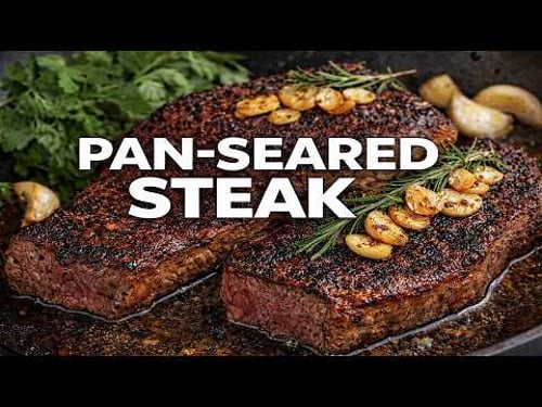 Perfect Pan-Seared Steak with Garlic & Rosemary 🔥🥩