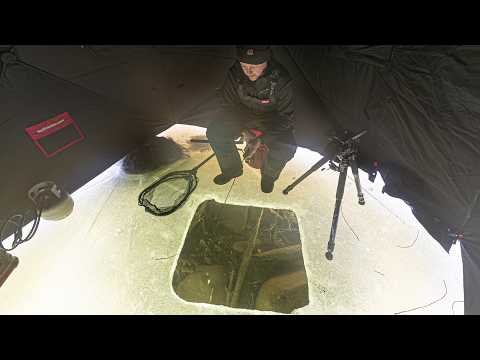 Crazy Shallow Ice Fishing (Incredible Strikes)