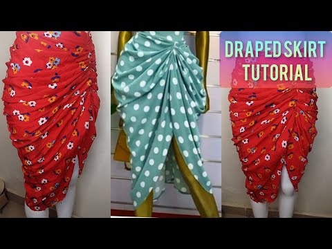 TRENDY DRAPED RUCHED SKIRT TUTORIAL