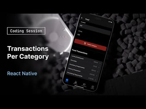 New Feature in a React Native App - Per-Category Transactions View 💻 Coding Session