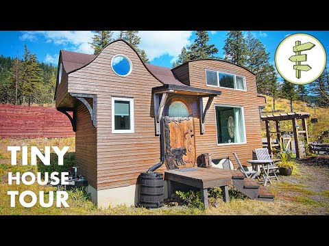 Carpenter Builds Incredible Sculpted Tiny House with Loads of Unique Features!