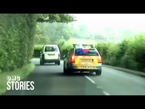 Police Face Risky Chase Down British Country Roads