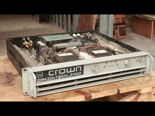 CROWN 2400 amplifier restoration / 24 transistor amplifier restore