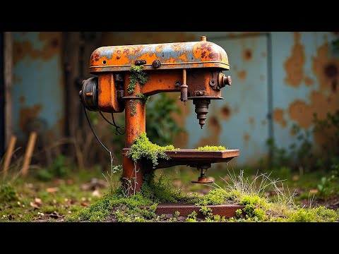 🛠️ From Junk to Masterpiece //Genius Restoring a Rusty, Worn-Out Drill Press - Motor Fire