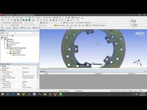 Brake Disc Static Thermal Fatigue Life Analysis⎟ANSYS ⎟