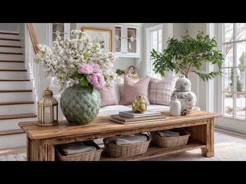 Luxury Farmhouse Easter Decor Ideas | Green & Pink Spring Styling That Feels High-End