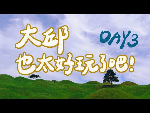 韓國好好玩|大邱自由行DAY3!超好拍的古墓群!超適合親子同樂的炸雞DIY!河豚吃起來原來是這樣?大邱爆量豬肉湯飯!樂天OUTLET好逛嗎?|雙人徐✌️