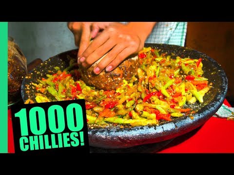 EXTREME Spicy Food Challenge in Jakarta! HUGE 32 Kinds of Sambal and LEVEL 5 Seblak!