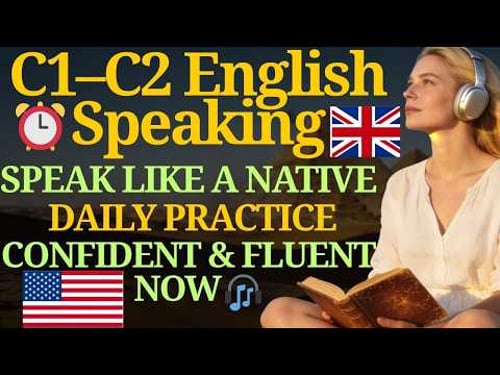 Speak Fluent English Like a Native C1 C2 Advanced Daily Speaking Practice Podcast for Confidence Now