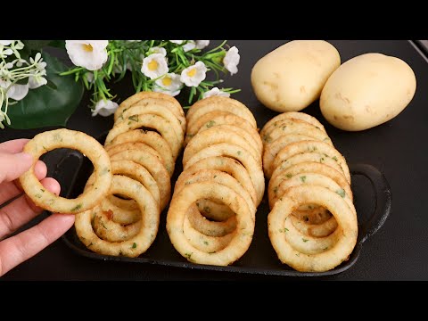 When you have 3 potatoes, make these crispy potato rings! so delicious that I cook almost everyday!