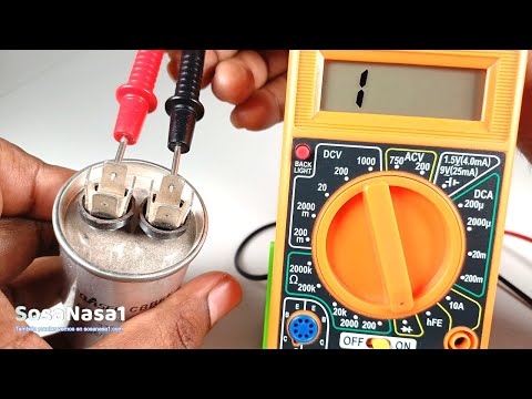 How to test if an air conditioner capacitor is good or not using a digital multimeter
