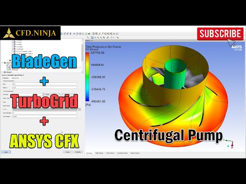 ✅ ANSYS CFX + BladeGen + TurboGrid - Centrifugal Pump Impeller