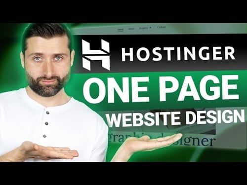 Build your one page website today | Hostinger website builder tutorial 2026
