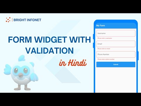 Form Widget with validation in Flutter in Hindi | form widget in flutter | Form Widget #formwidget
