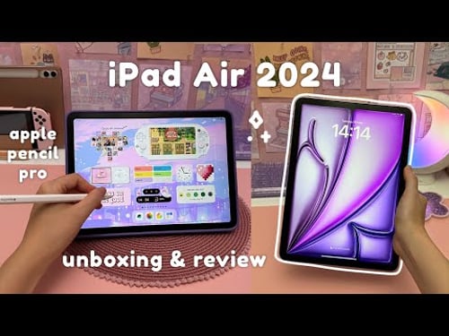 NEW iPad Air 2024 Unboxing & Review π| Apple Pencil Pro + accessories, iPad Air M2