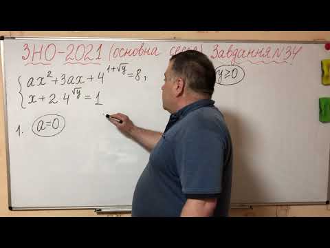 ЗНО-2021 (основна сесія). Завдання №34 (система з параметром)