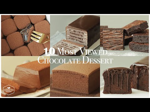 Top 10 Most Viewed Chocolate Cake & Dessert Recipe | Brownie,Fudge cake,Crepe cake,Castella