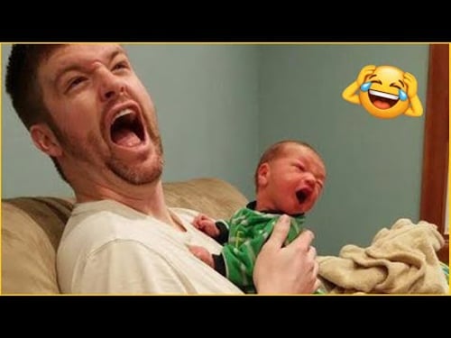 Baby & Dad Reactions That Will Make You Laugh π | Try Not To Laugh