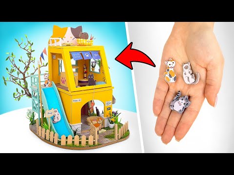 DIY Miniature Cat House