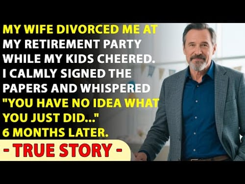 My Wife Served Divorce Papers At My Retirement Party While My Kids Clapped. NOW They Begged Me Back