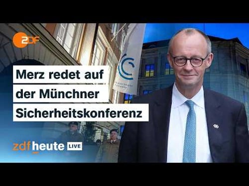 Ukraine, USA und Europas Verteidigung – Merz bei der Münchner Sicherheitskonferenz | ZDFheute live